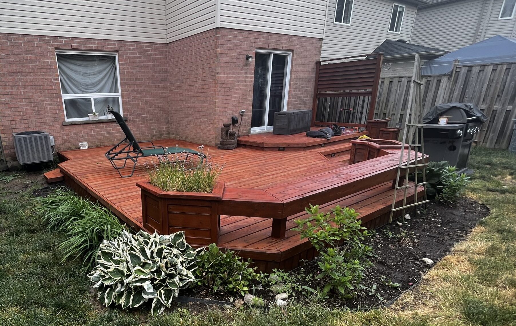 back fence behind a shed