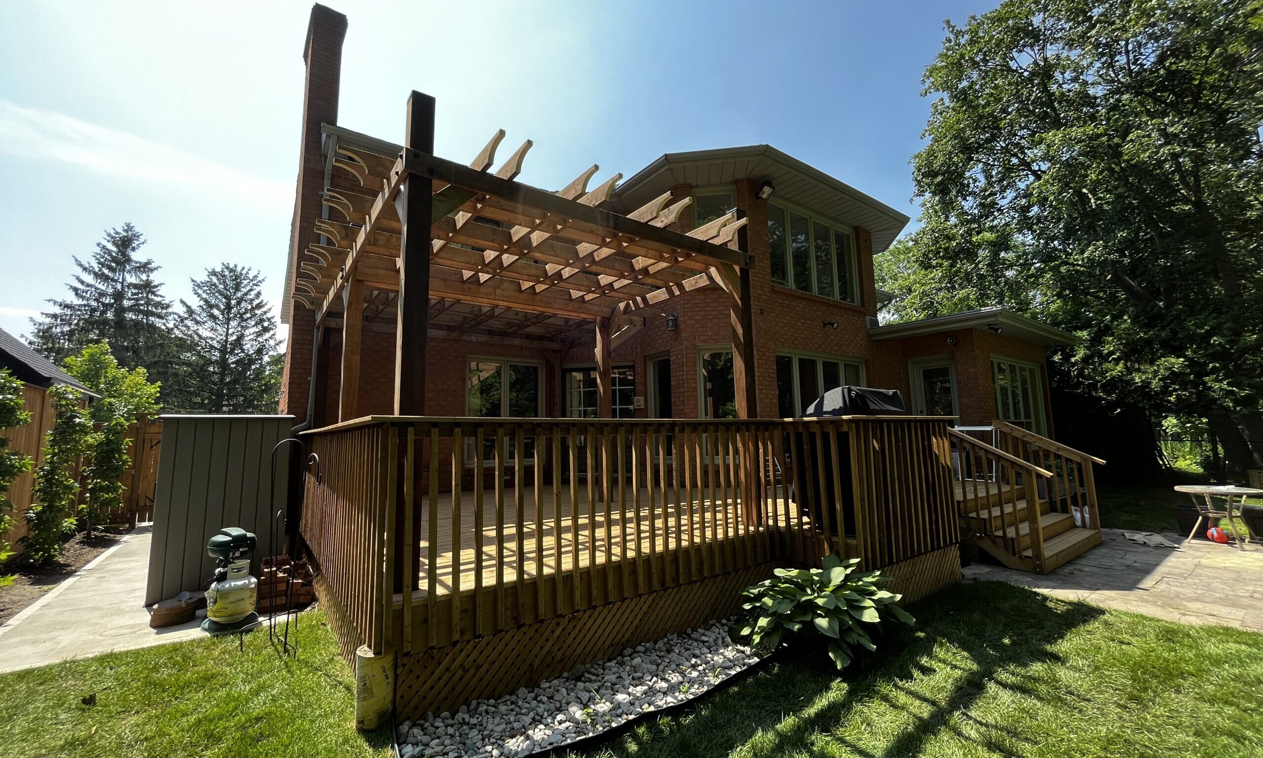 back fence behind a shed