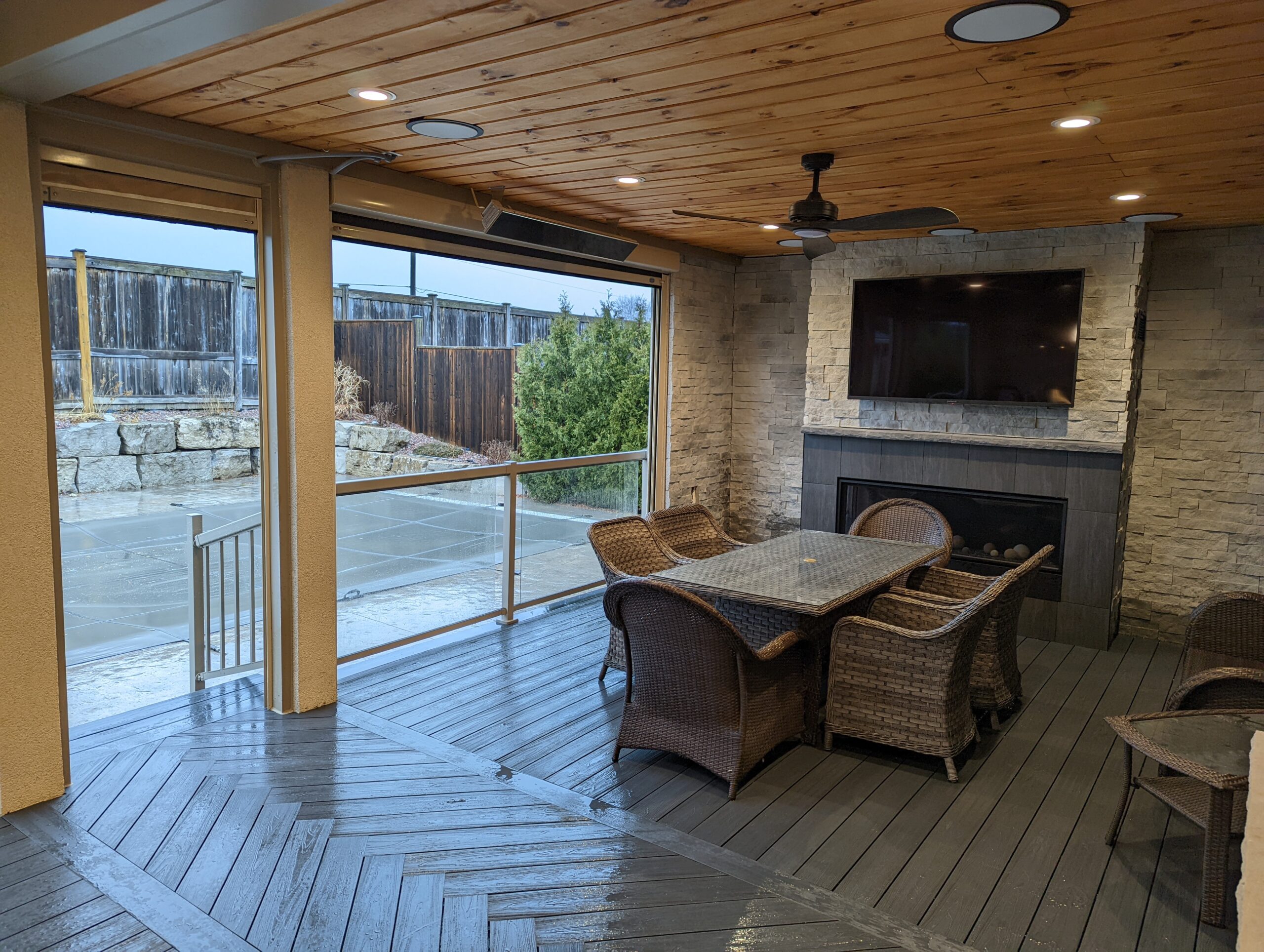 Completed backyard living space