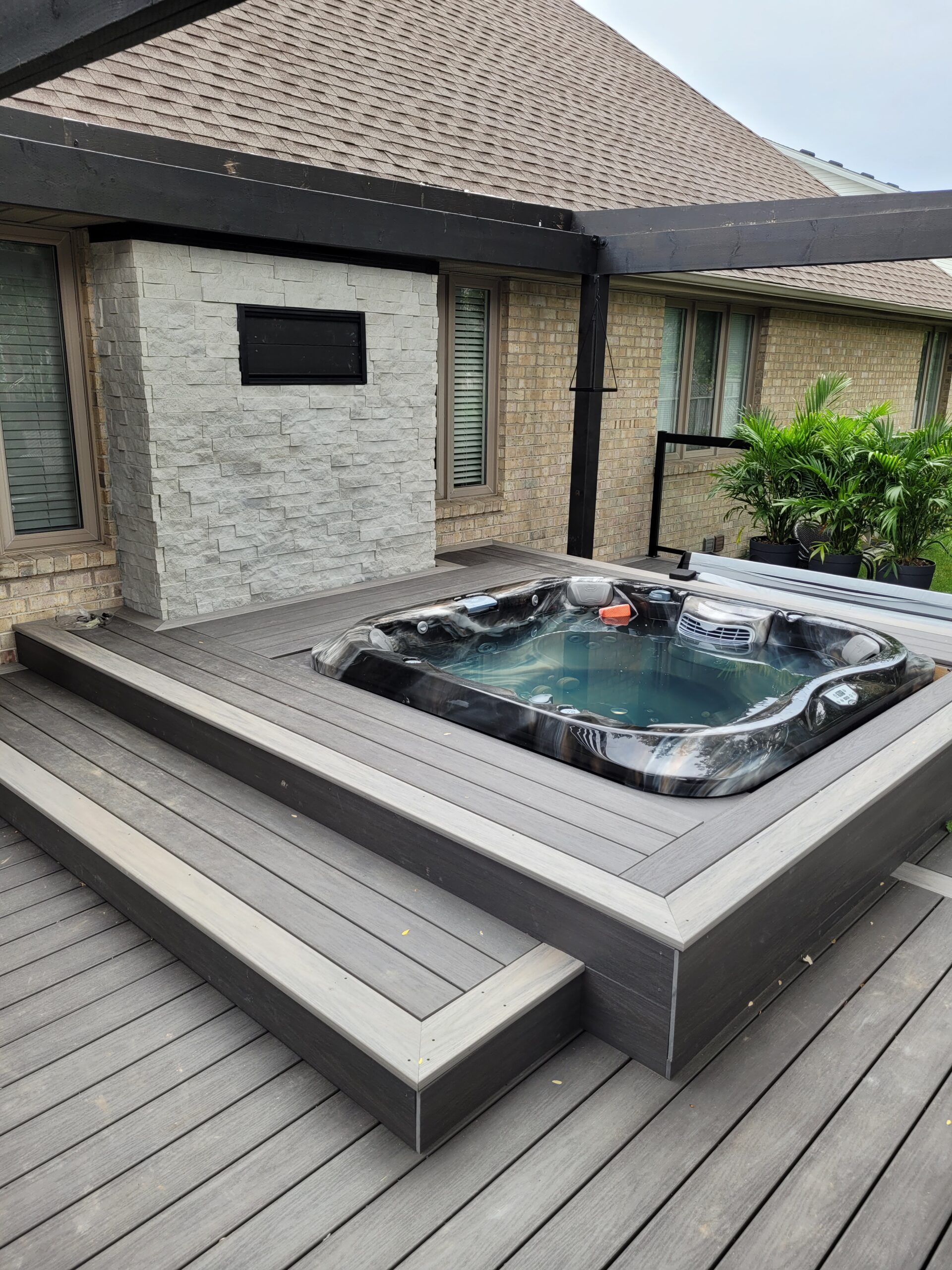 Wood deck project by Augustine Construction