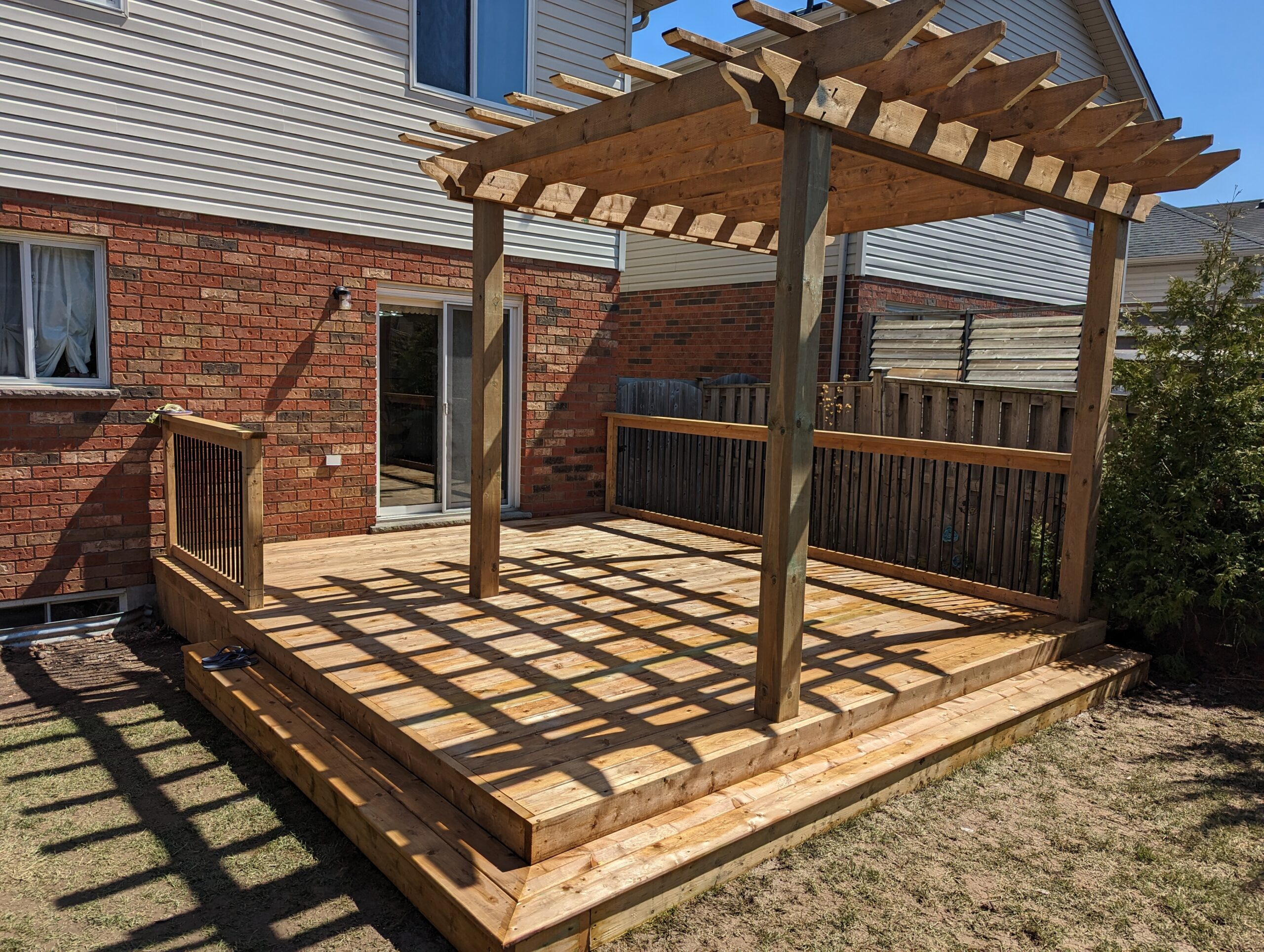 Wood deck project by Augustine Construction